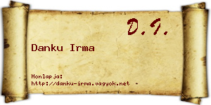 Danku Irma névjegykártya